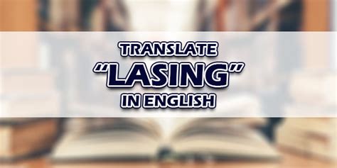 lasíng in English .